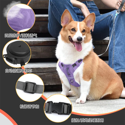 Retractable No-Pull Dog Harness